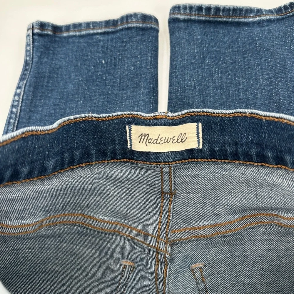 Madewell Stovepipe High Rise Straight Leg Jeans Dark Indigo Blue Size 24